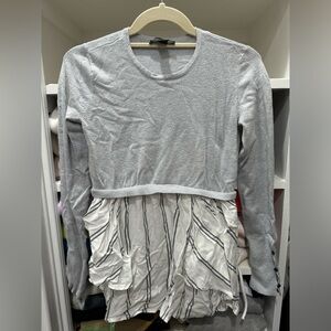 Mixed media maternity sweater